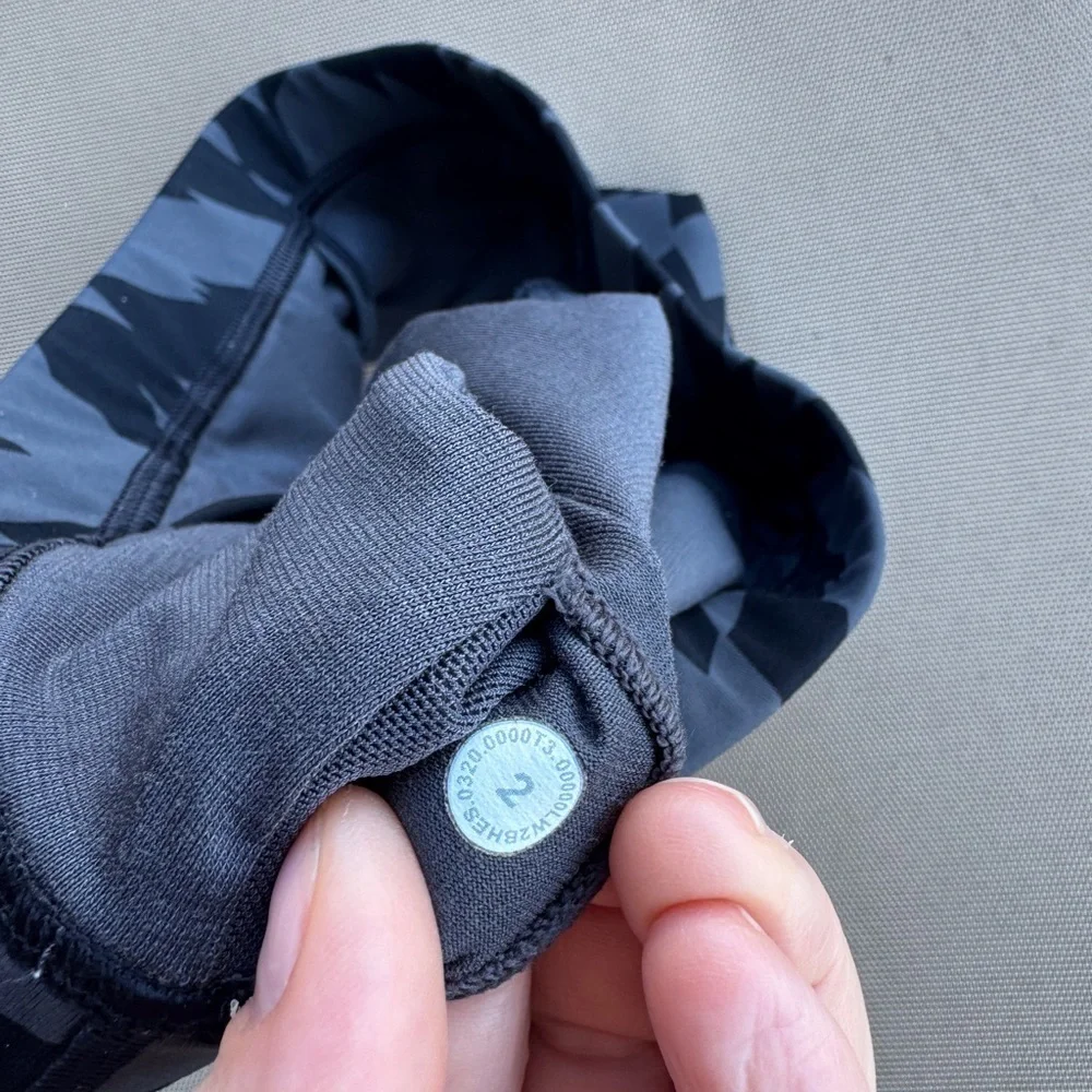 Lululemon Energy Bra Size 2 Voltage Graphite Grey Black